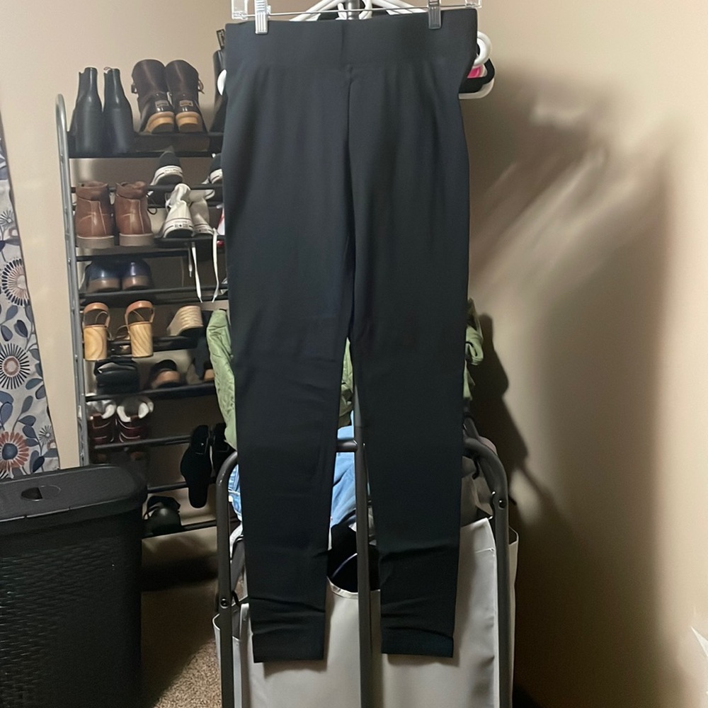 black cotton leggings